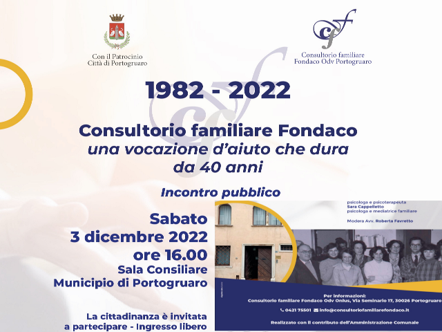1982-2022 Consultorio familiare Fondaco