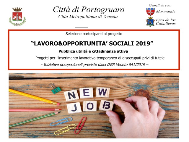 Lavoro & Opportunità Sociali - Avviso