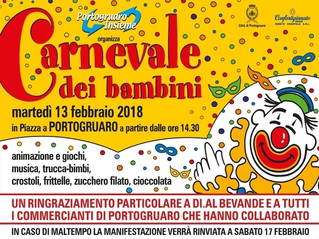 13 febbraio - Carnevale dei bambini in Piazza della Repubblica