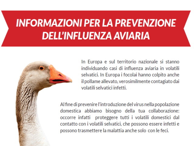 Prevenzione diffusione Influenza Aviaria